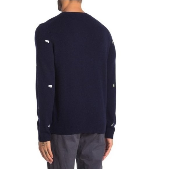 Brook Brothers Embroidered Wool Blend Sweater - Picture 2 of 8